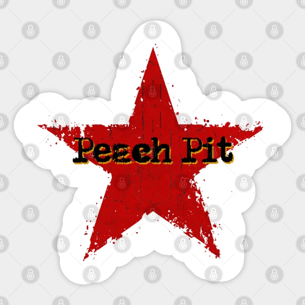 best vintage star Peach Pit Sticker by BerduaPodcast